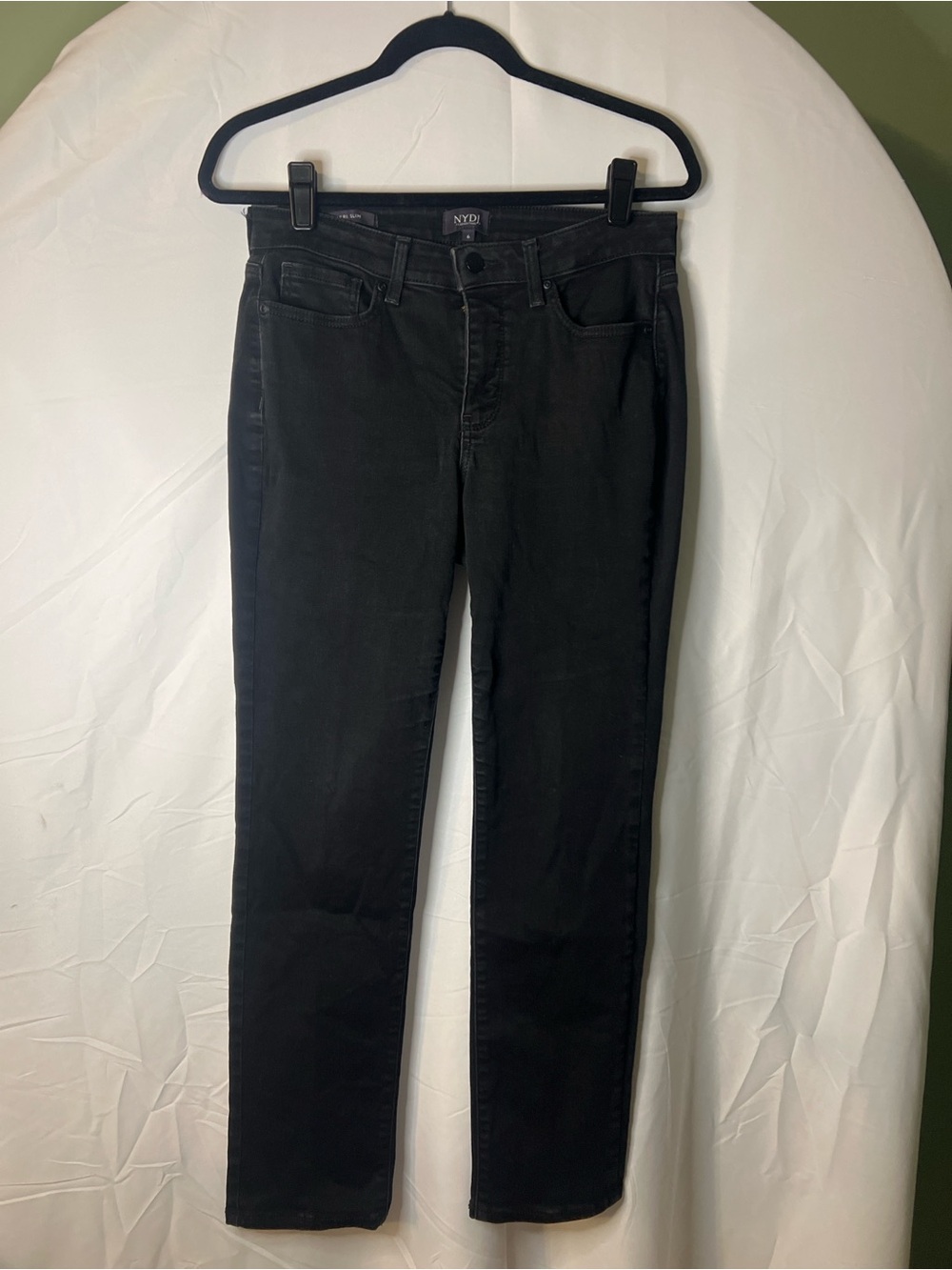 NYDJ Sheri Slim Lift Tuck Jeans - Black - Picture 2 of 4